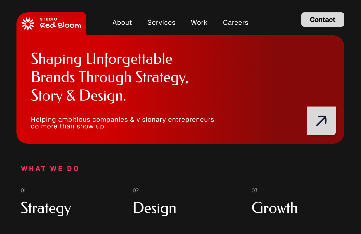 Red Bloom Landing Page